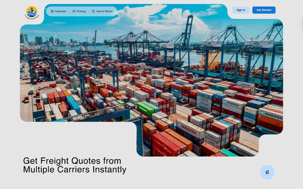 FreightBooking: Logistics Unlocked. — product screenshot by Timebase