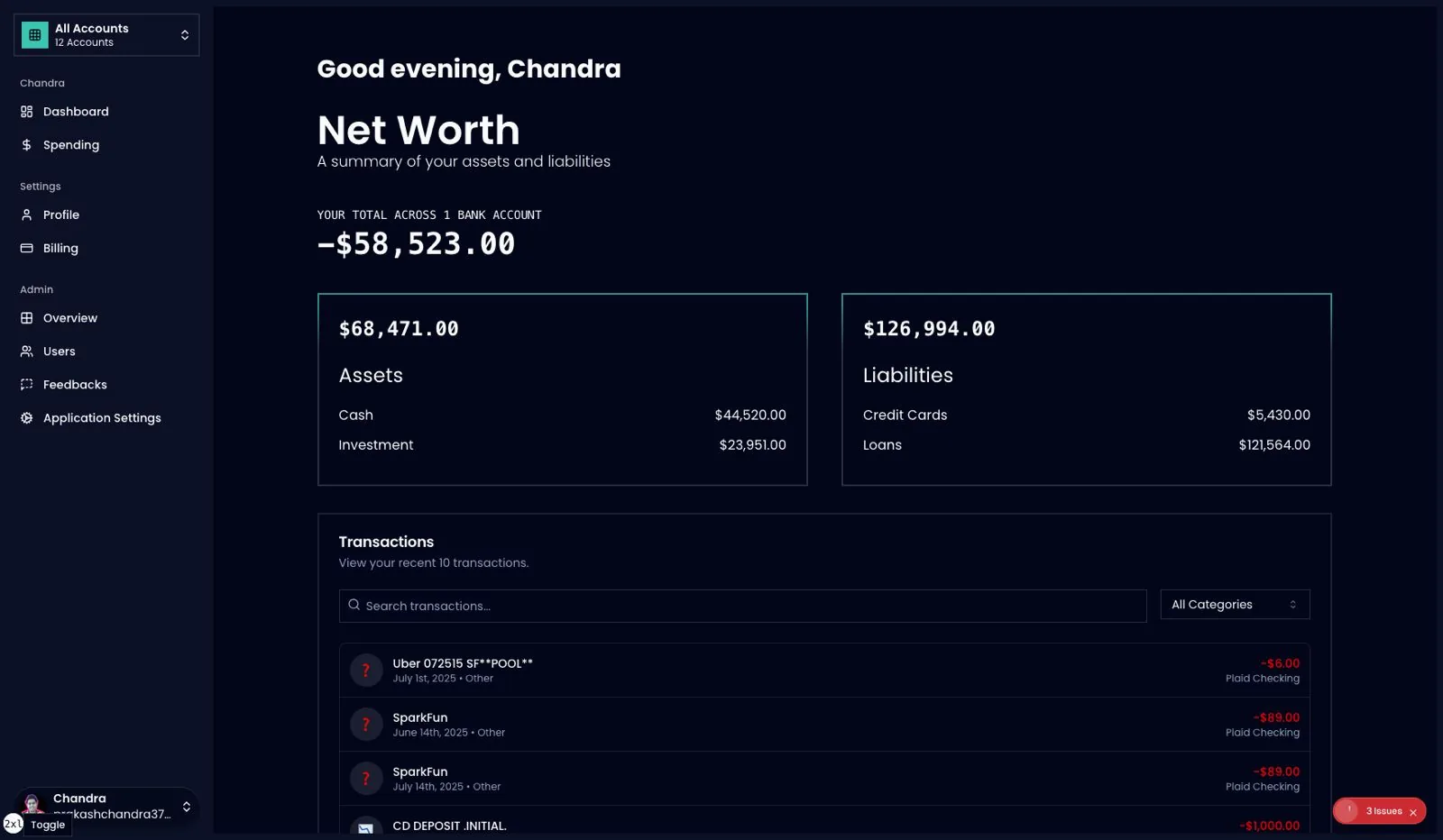 TezWealth: Your Financial Life, Decoded. — product screenshot by Timebase