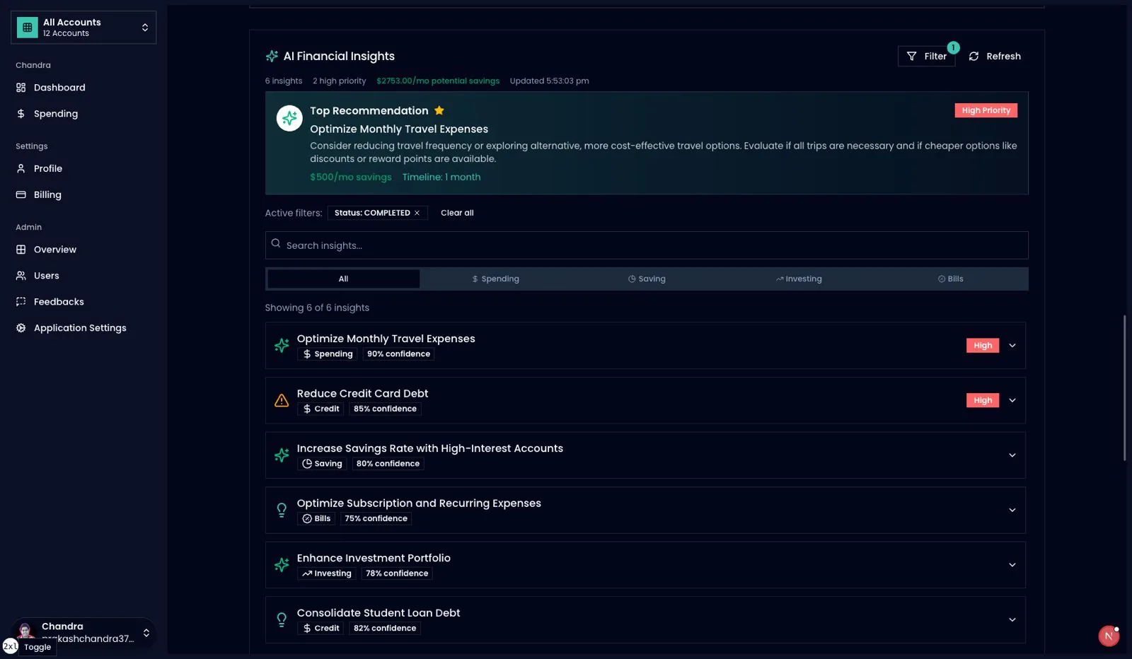 TezWealth: Your Financial Life, Decoded. — interface screenshot 3