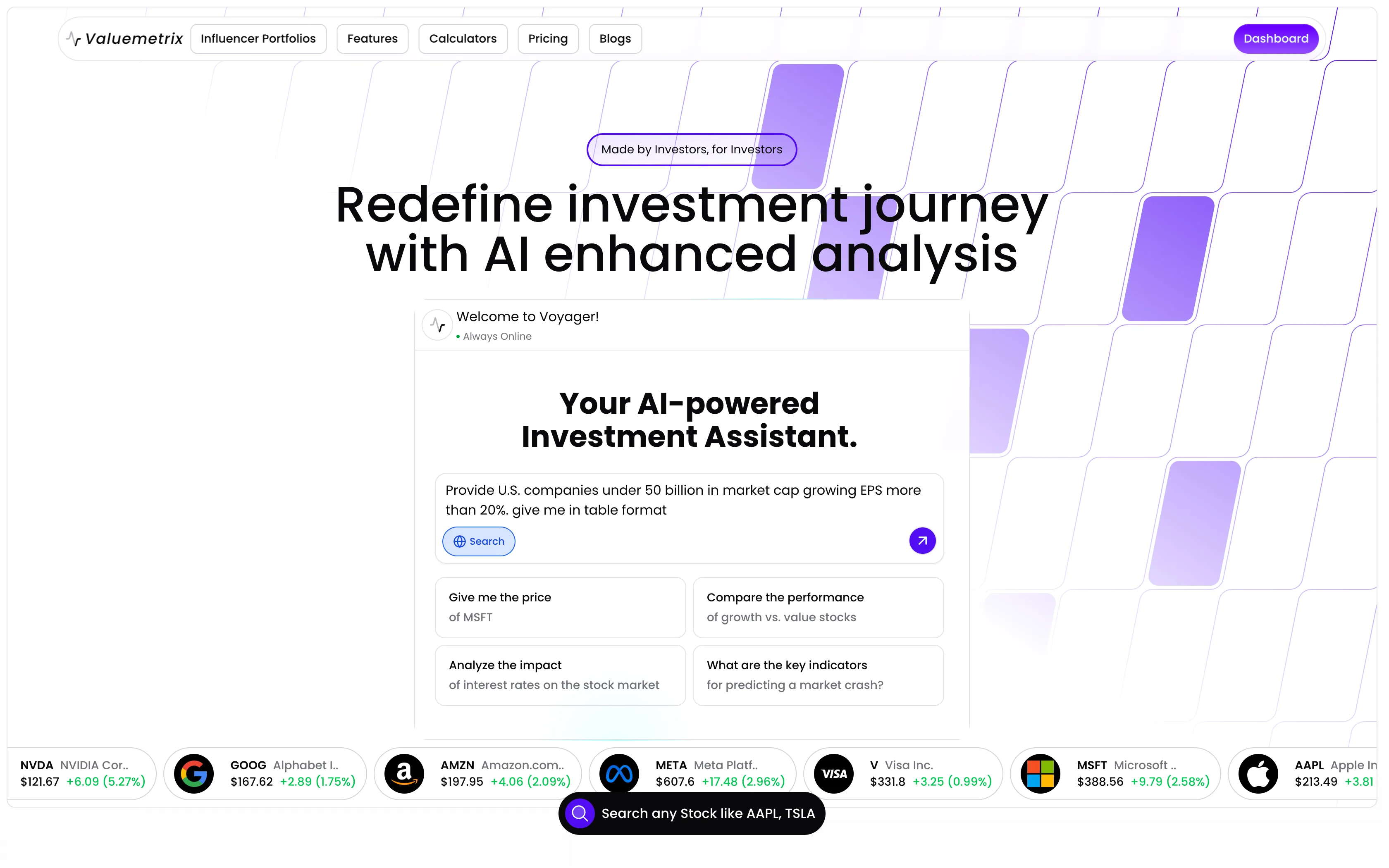 Valuemetrix: Institutional-Grade Analytics for Retail.
